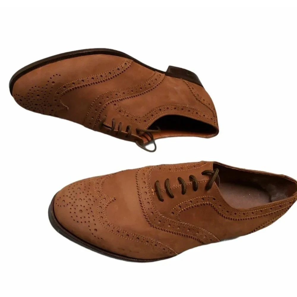 Handmade sz 8.5 mens shoes leather lace up